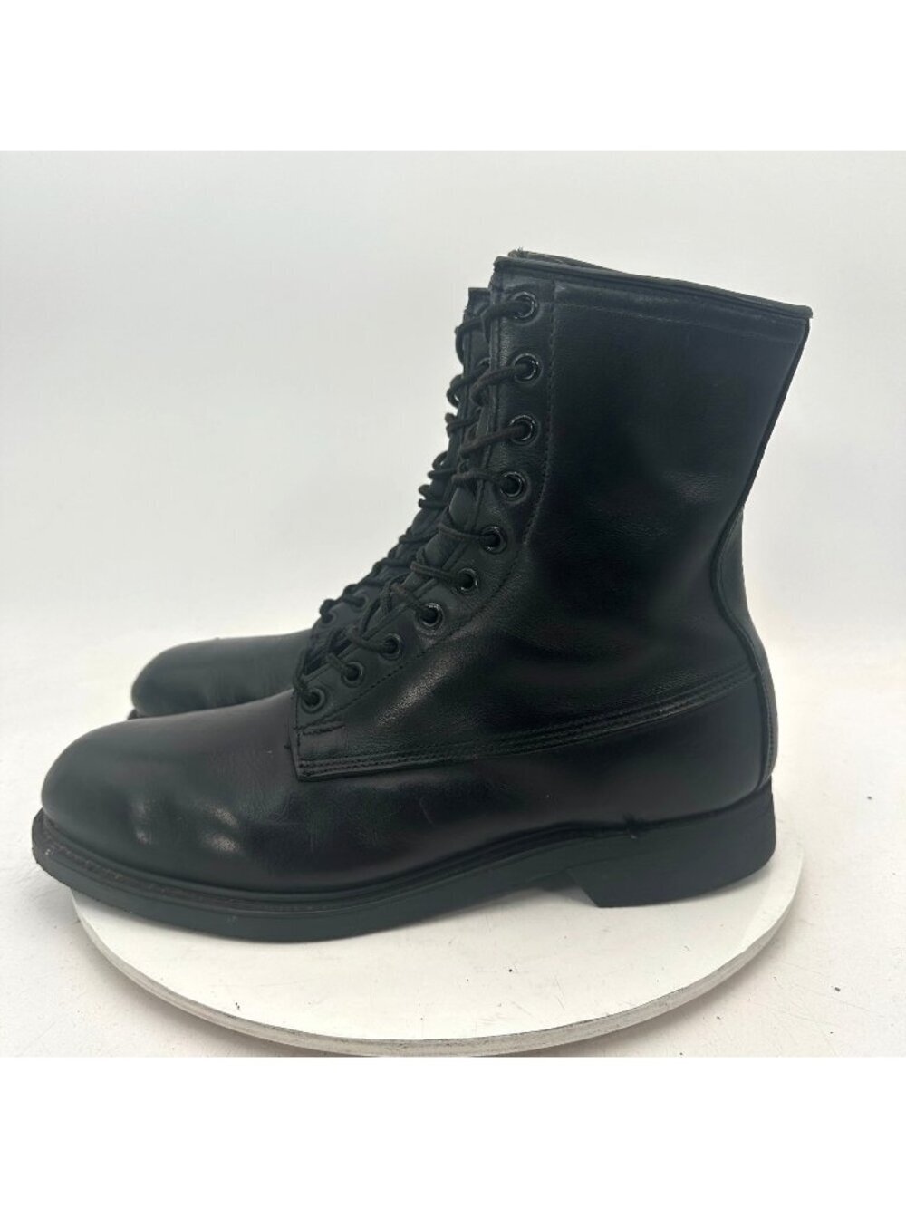 Carolina Shoe Co Men Size 9 Black Leather Combat Steel Toe Biltrite Army Boot